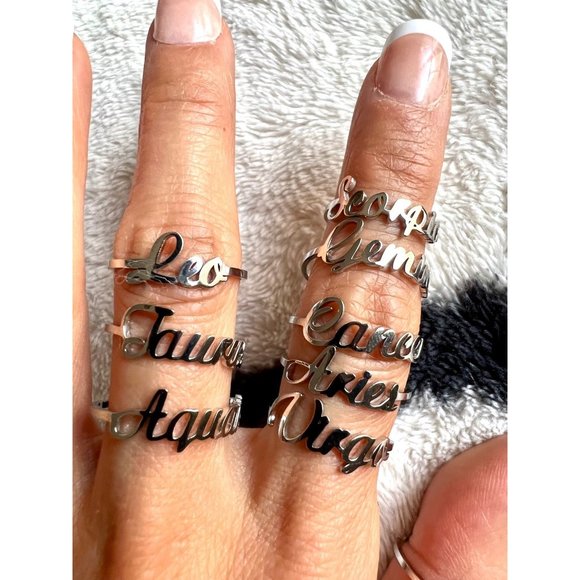Ring Jewelry - Stainless Steel ZODIAC Horoscope Rings